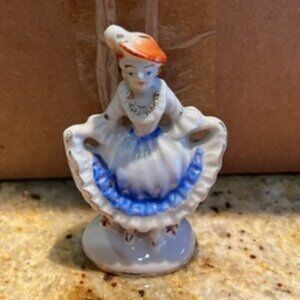 Vintage Miniature Victorian Ladies Figurines, Made in Occupied Japan,